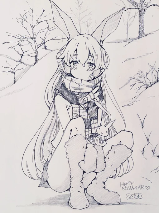 お正月に描いたウサギ島風
 #再掲したらフォロワーが増えるらしい https://t.co/BfbjMLwcZq