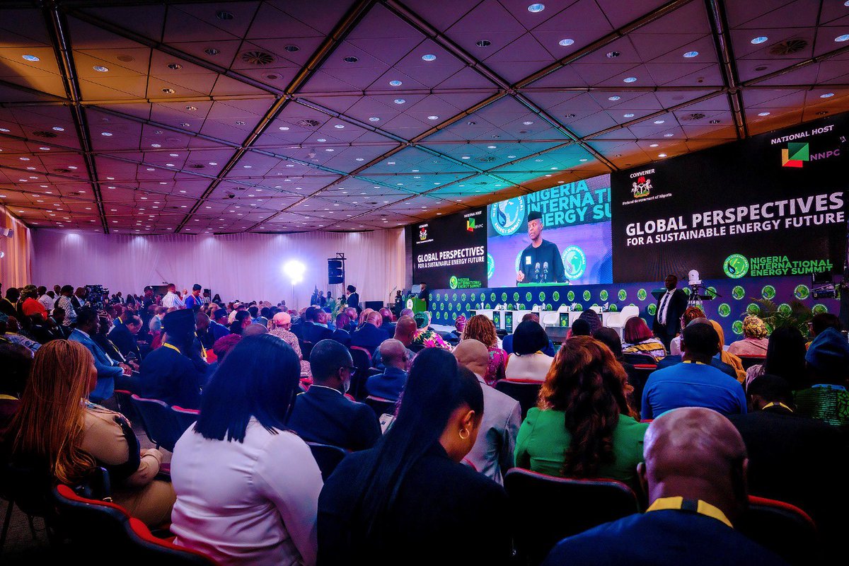 Vice President Yemi Osinbajo SAN attends the Nigeria International Energy Summit as the SGOH and Keynote speaker and declares the exhibition open at the ICC, Abuja. 18th April 2023. 📸 <a href="/tolanialli/">Tolani Alli</a>