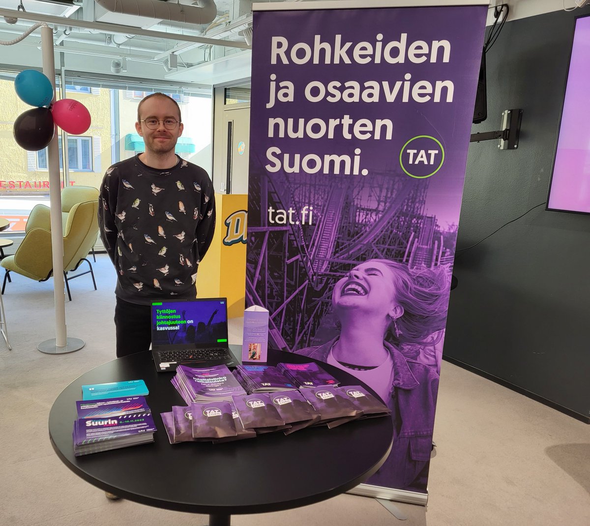 HuuskonenEsa's tweet photo. @TATtalks tänään mukana DreamUp -tapahtumassa Jyväskylän @crazytownoy . Mielenkiintoisia puheenvuoroja ja keskustelua yrittämisen mahdollisuuksista.  EduFutura-opiskelijoiden järjestämä tapahtuma oli erittäin onnistunut! 💯 #yrittäjyys #keski-suomi https://t.co/NEbpQJ0V5C