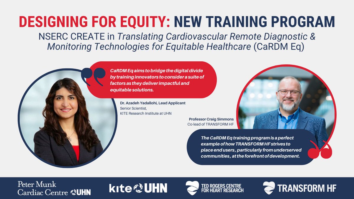 trogersresearch's tweet photo. #BREAKING: A multidisciplinary team led by Dr. Azadeh Yadollahi (@SleepdB_Lab) was awarded $1.65M 6-yr @NSERC_CRSNG Create grant to train the next-generation of #digitalhealth innovators for #equity via @TransformHF! Learn more about CaRDMEq: https://t.co/8vEqdKBcf0 https://t.co/M530TyIYSX