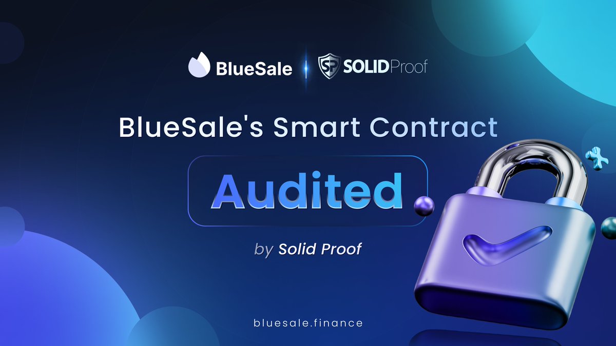 BluesaleBls's tweet image. 🛡Audited by @SolidProof_io, @BluesaleBls's smart contracts are fully secured with no vulnerabilities, providing complete protection from external risks and hazards and ensuring a safe and secure user experience. 

#BlueSale #Audited #SolidProof #BLS