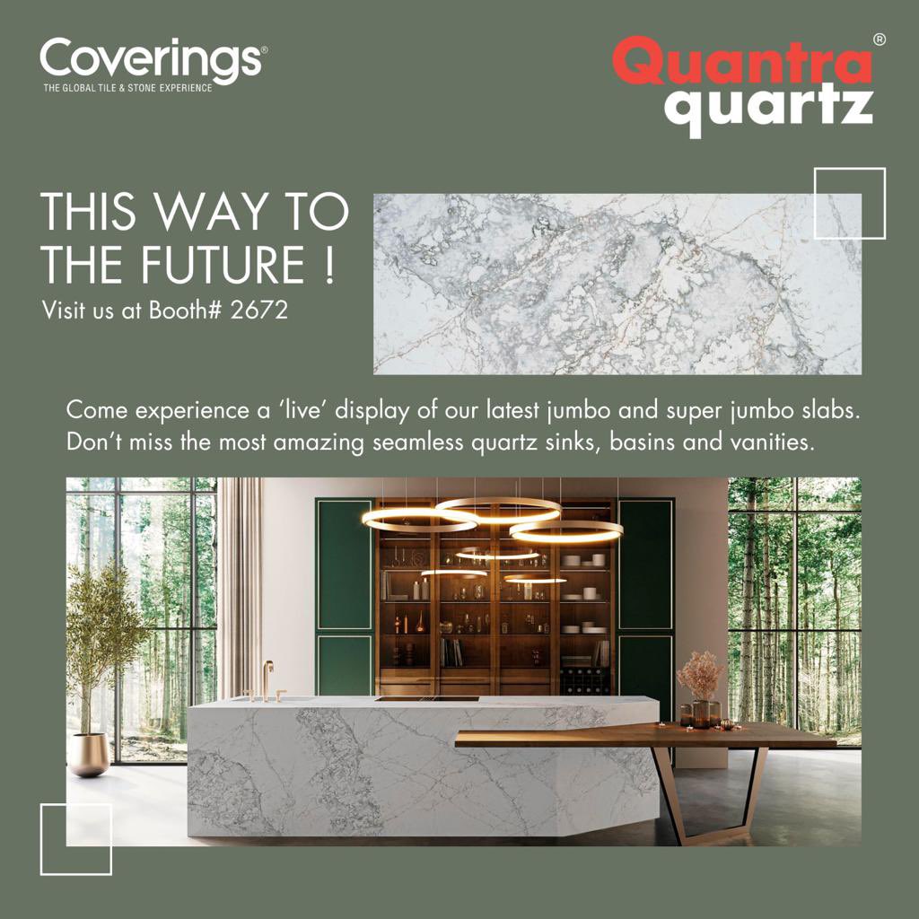 The wait is over!! We are all set and ready to go. Come witness our classy new collections- Le Magnifique & The Boutique at Coverings in Orlando, FL! 

#quartzsurface #aboveall #quartzcountertops #quartzsurfaces #engineeredstone #coverings2023 #tradeshow #quantraquartz #tradefair