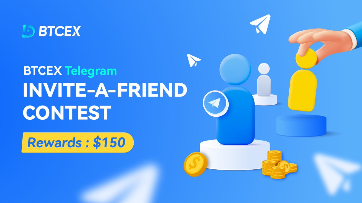 BTCEX_exchange's tweet photo. The more, the merrier! Join the BTCEX Telegram community chat and invite your friends to WIN $USDT in our invite contest.๐ค
๐ Total rewards: $150
Join nowโถ๏ธ https://t.co/wKEptcqki1
#BTCEXcommunity #invitetoearn #USDT #Giveway #cryptocommunity https://t.co/KoE5sO7g86