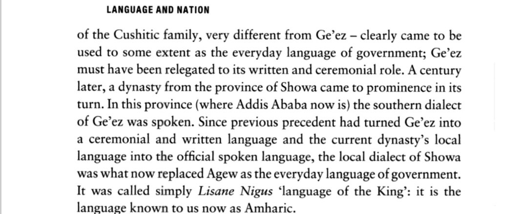 NegedeYehuda's tweet photo. 2 important facts:
1. Amharic is an offspring of the 'southern dialect' (geographically central-Northern Ethiopia) of early Ge'ez. Whereas Tigrinya is a derivation of late Ge'ez. 
2. Amharic is the "Lesannä Nəgus", which means the "royal tongue" of the Agazian/Habesha people. https://t.co/WfBjK9ttcY