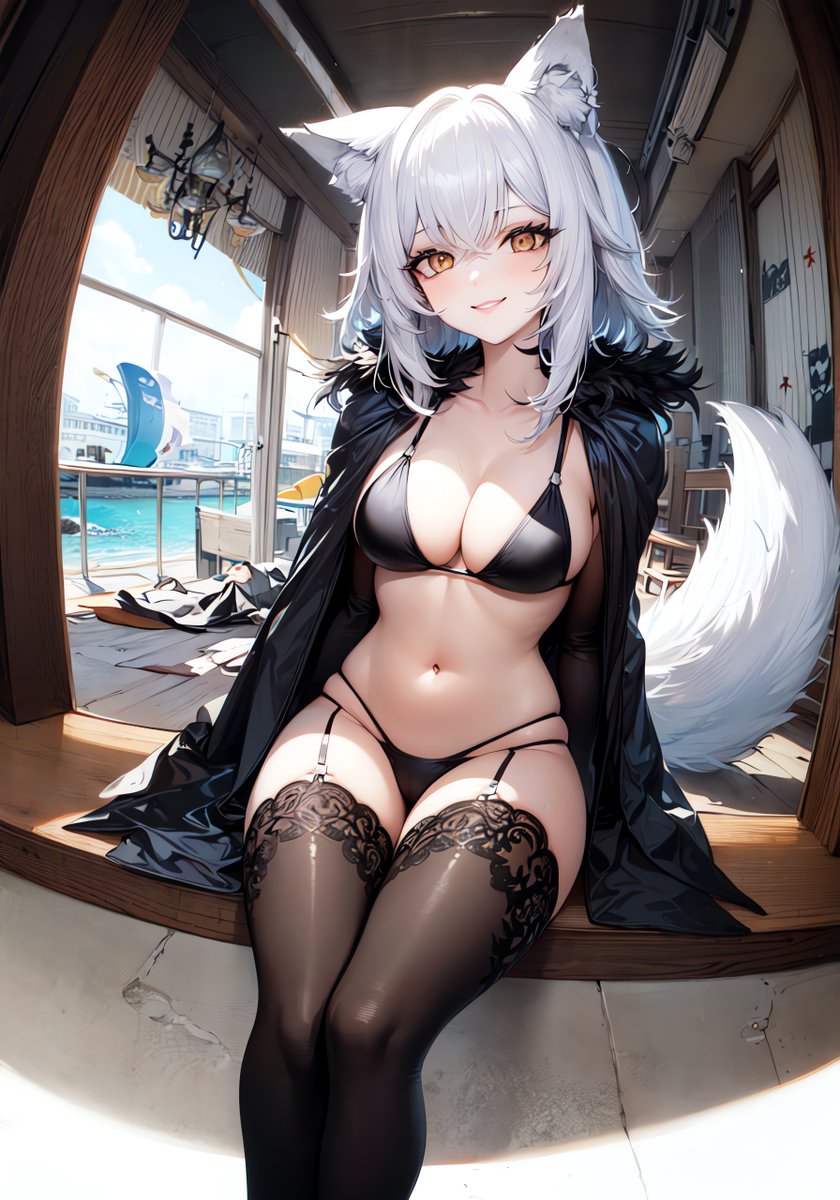 ai_chan_1111's tweet photo. けも水着　AIイラスト https://t.co/u79GvBuhLg