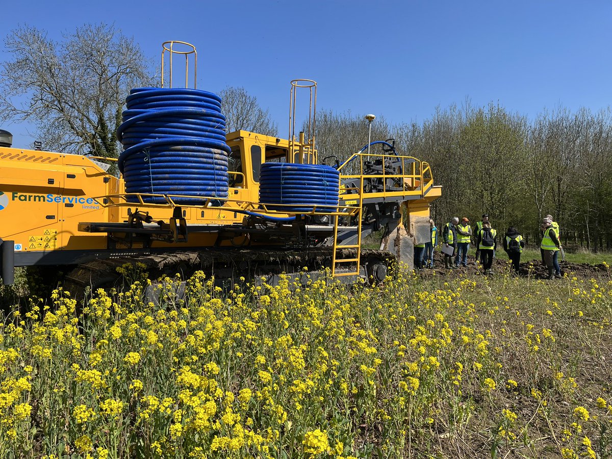 TheNAAC's tweet photo. What a fabulous day to get @defra and @EnvAgency out on farm to see land drainage and it’s benefits  #soil #water #regenag @nfu @AHDB_Arabletech https://t.co/tsQkVYAr1d