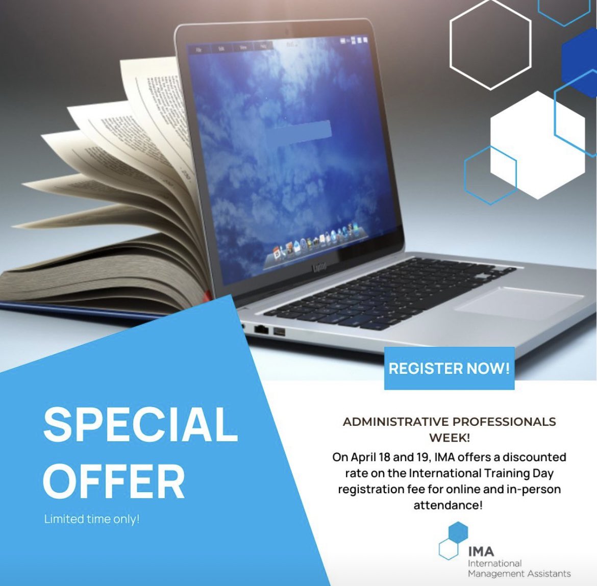As we celebrate the upcoming Administrative Professionals Week 🎉 , we are excited to offer a special promotion for our event in Cyprus. For two days only, on April 18th and 19th, we are giving a whopping €50 discount on registration fees for both online and in-person training!