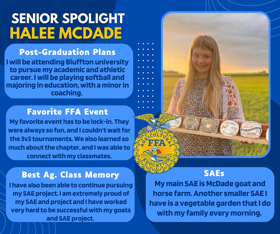 Congratulations on four AMAZING years in Ag., Halee!
