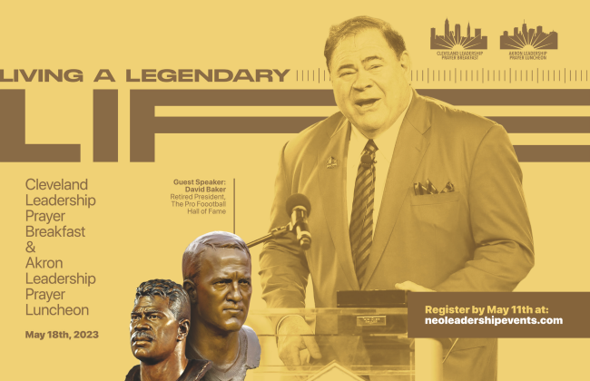 Join us May 18th in Cleveland and Akron for an important message of hope from David Baker, retired President of the Pro Football HOF.  Two local leaders will be praying for the city &amp; nation too.  Great event to network, connect, and invite friends too! h
conta.cc/3MOav8I