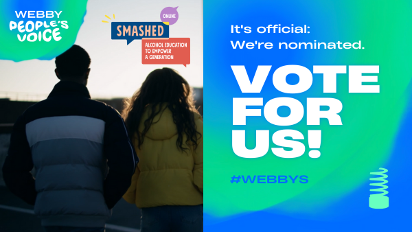 CollingwoodL's tweet photo. We are thrilled for #SmashedOnline - part of @smashedproject to have been nominated for a @TheWebbyAwards #PeoplesVoice award. This is a HUGE deal, with the winners voted for by the public. PLEASE drop us a vote at the following link: https://t.co/TexWuSc2Vv https://t.co/yuVSZOwpQX