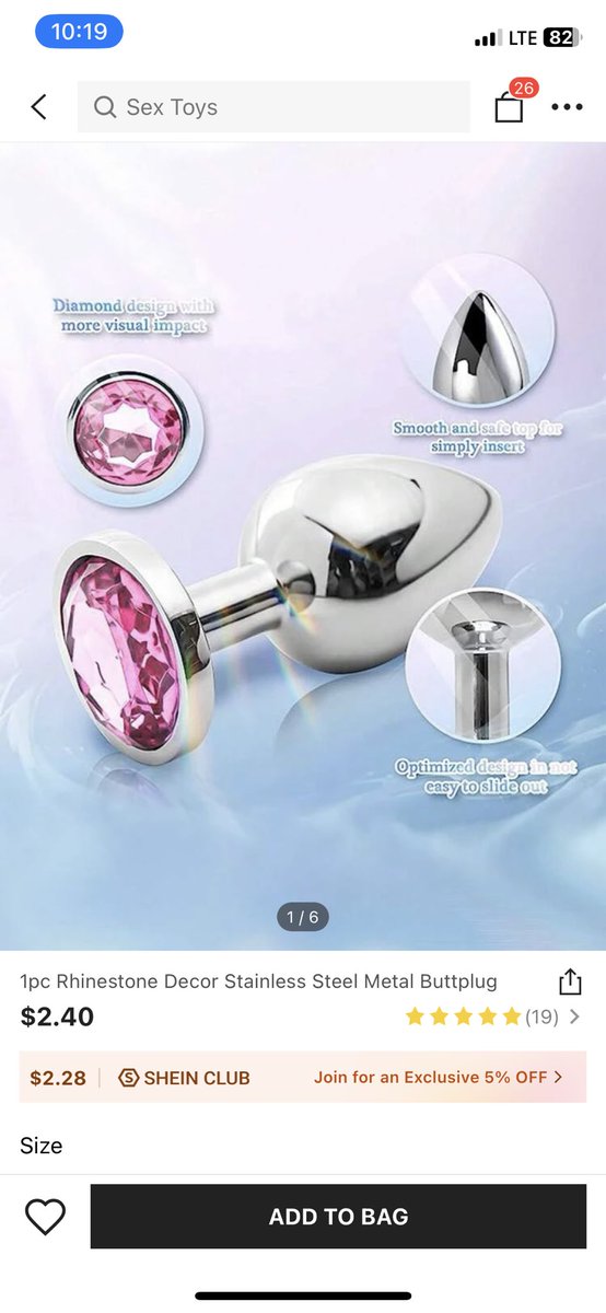 shein anal plug Plug Anal com 8 Esferas Gradativas - Preta main image 1