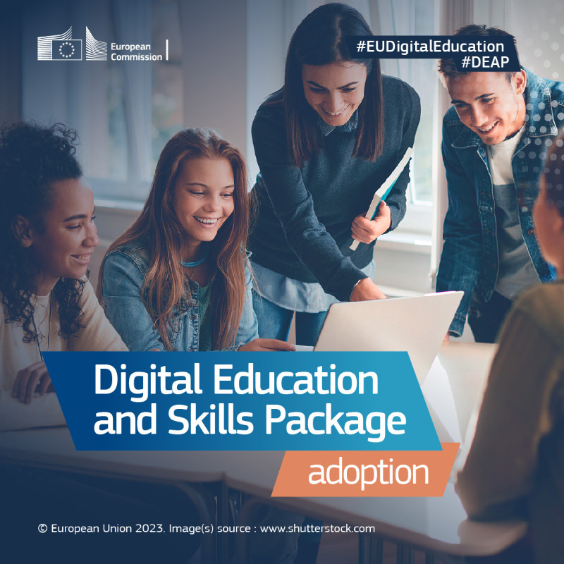 EUDigitalEdu's tweet photo. Today marks a key milestone in the #DEAP &amp; our efforts to empower all Europeans 🚀 

We're thrilled to announce the adoption of 2 proposals for Council Recommendations on key enabling factors for digital education &amp; on improving the provision of digital skills.👇