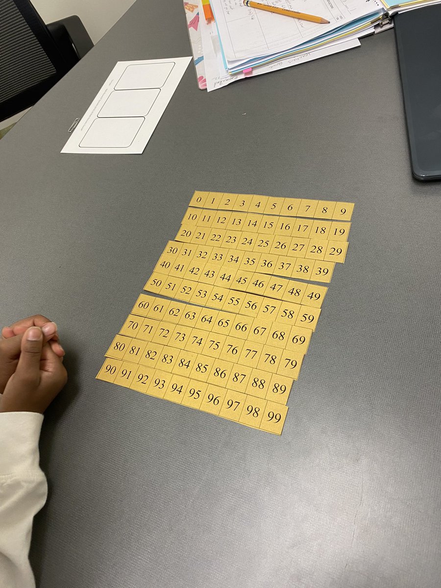 Building a 100’s chart to practice the number families #onetroy #greattobeback