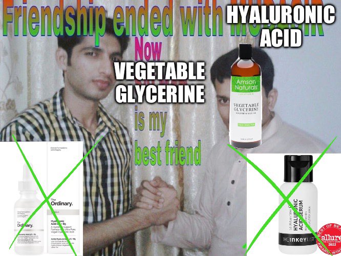 I was inspired to make this dorky skincare meme