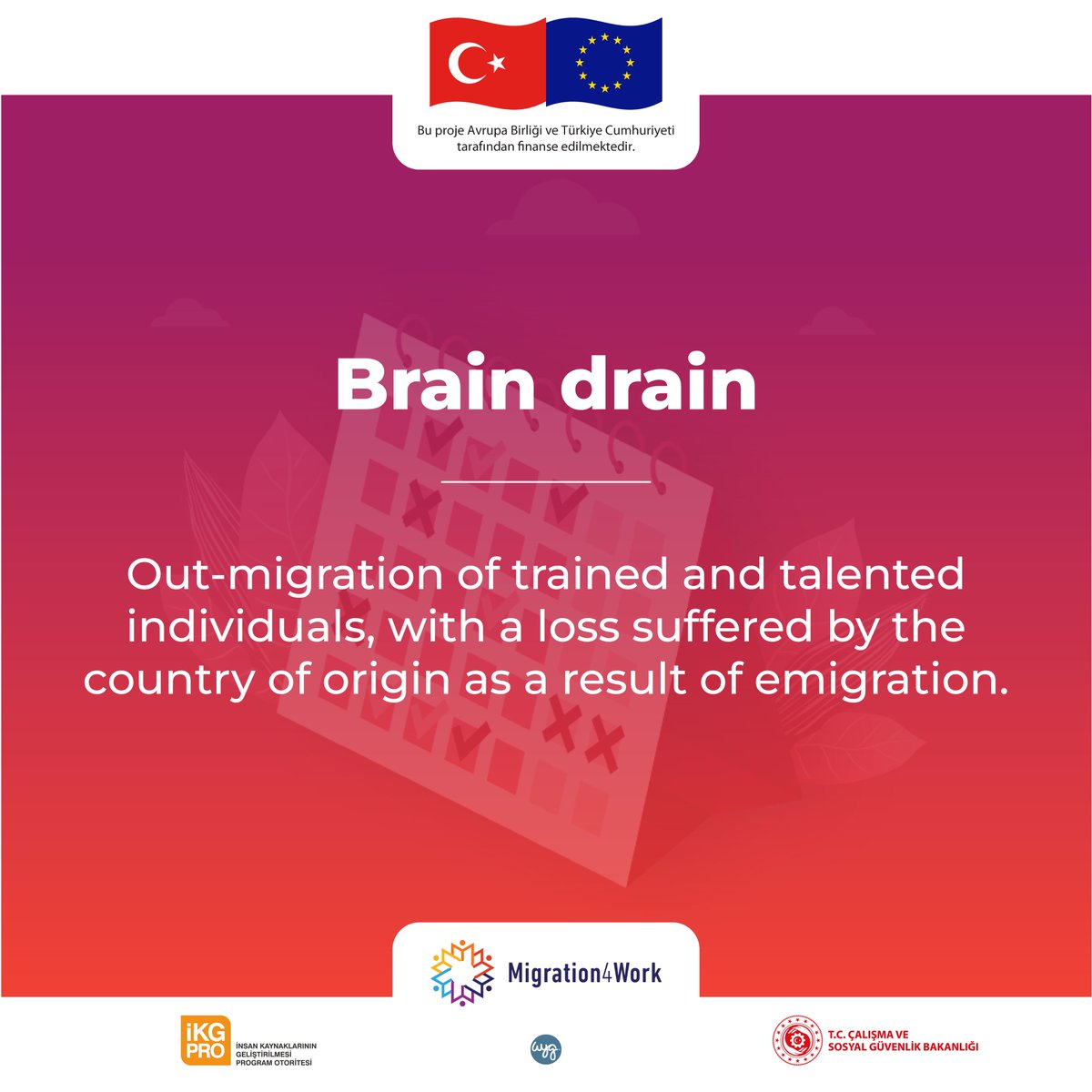 migration4work's tweet photo. Brain drain has negative impacts on sending countries, losing potential qualified human capital for sustainable development, as well as declining economic growth and reduction in tax revenue.
#migration4work #M4W #BrainDrain https://t.co/BF3DoIX492