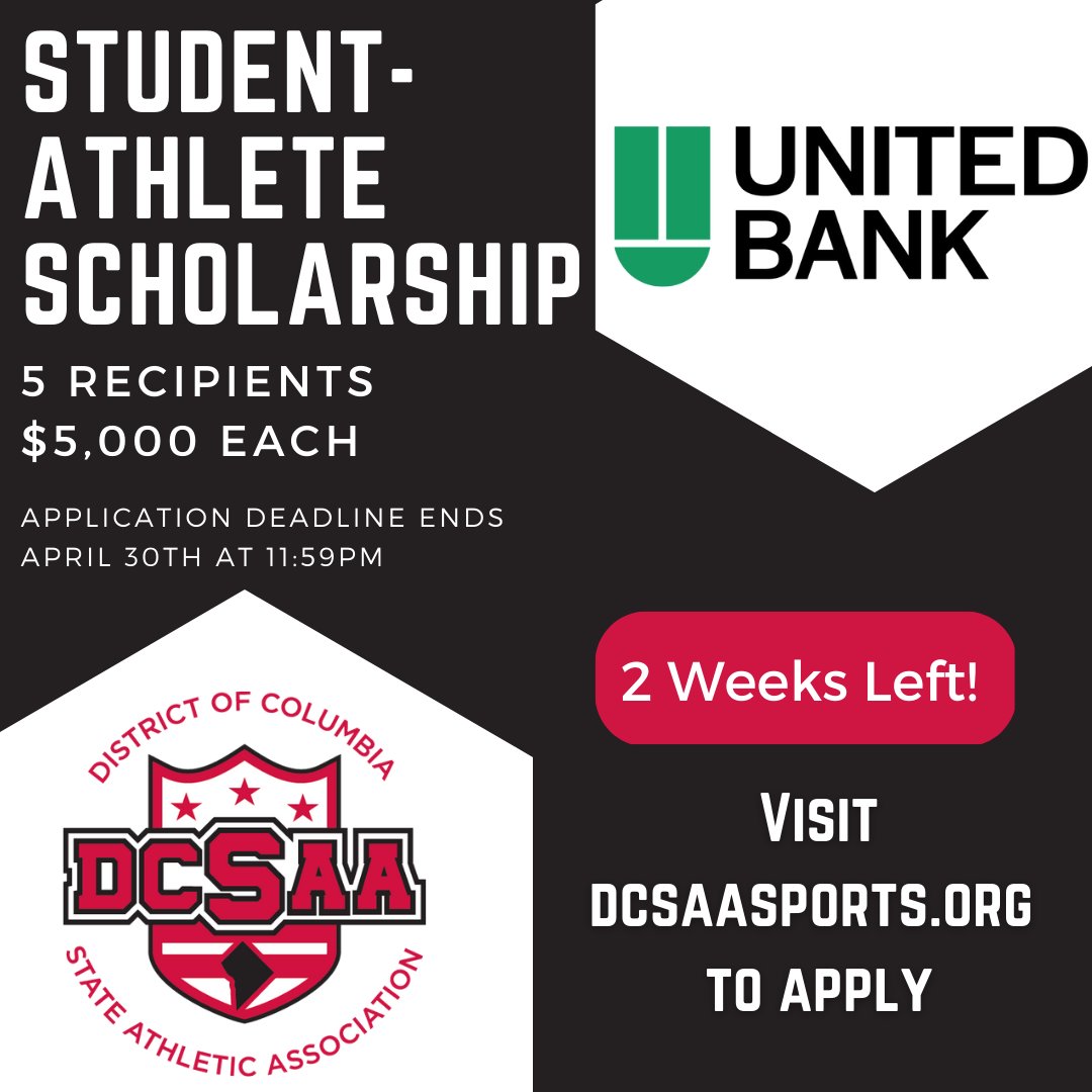 DC State Athletics on Twitter "Less than 2 weeks left to apply for the