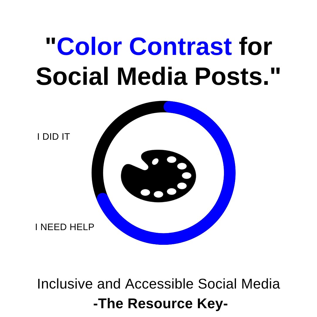 theresourcekey's tweet photo. Insufficient Color Contrast may prevent someone from viewing your social media post.
Color Contrast resource link to check your social media color contrast: https://t.co/dLhlSVFCMH
#InclusiveAndAccessibleMarketing #Marketing #Accessibility #Inclusion #TheResourceKey https://t.co/FIdWfePsOV
