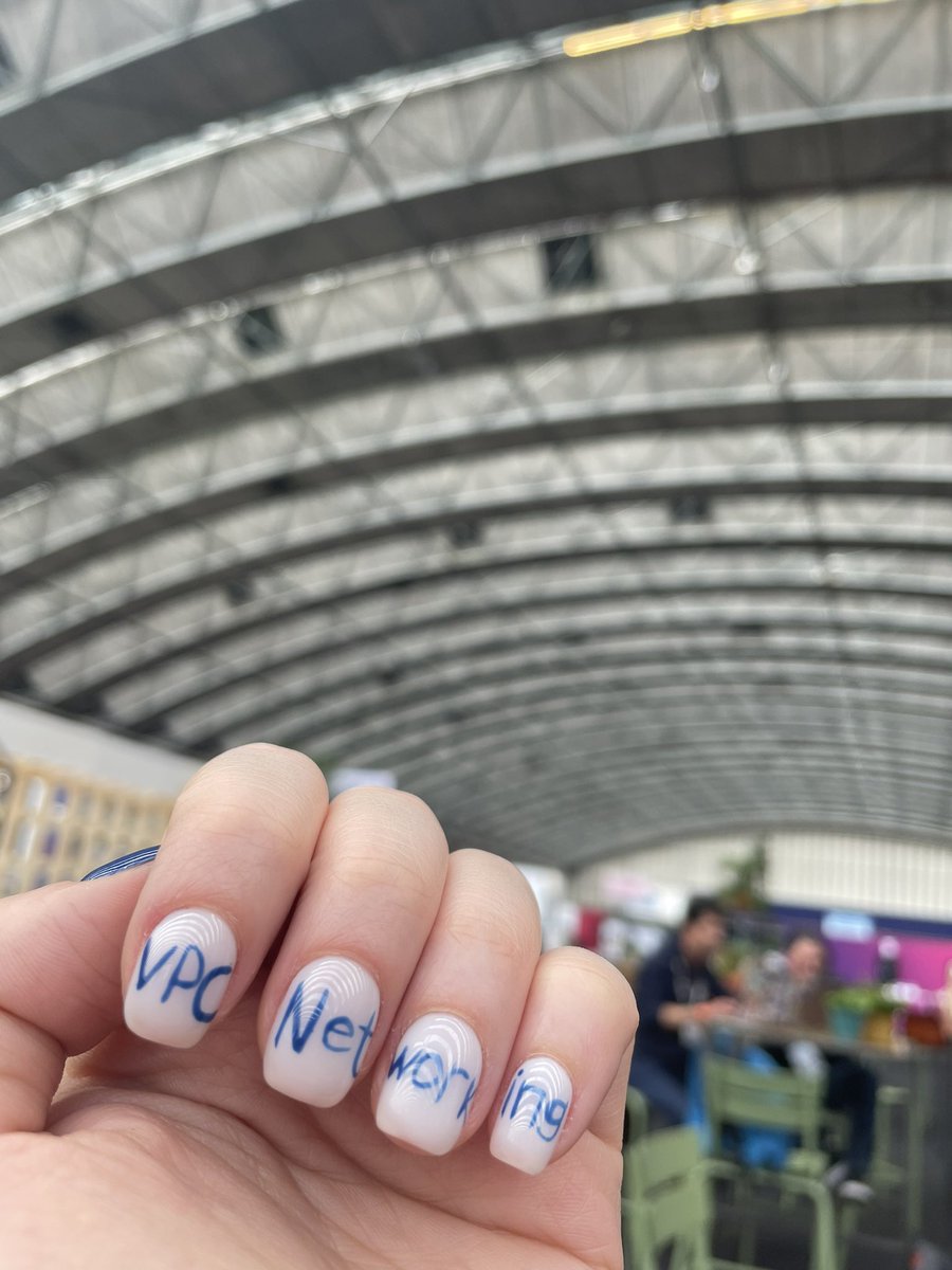 nadiater_mart's tweet photo. #VPCNetworking Anywhere :)) 
casually enjoying my nail art at #KubeconEU https://t.co/ZisrdVRjUf