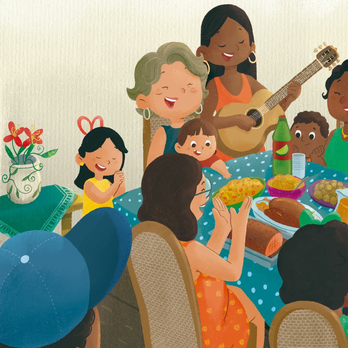FeliperDos's tweet photo. olha aí que beleza o almoço da família! 
Ilustração para o livro "Amor de Vó " da editora Pitaya

#family #familia #livroinfantil #Literatura #ilustration #ilustracao #fun #ludico #almoco #awesome https://t.co/Rbn8hfphLt