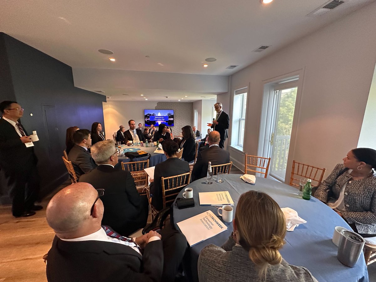CTATech's tweet image. Our #CTATechWeek is officially underway! This morning CTA members are meeting with their elected officials about the importance of protecting innovation and job creation.