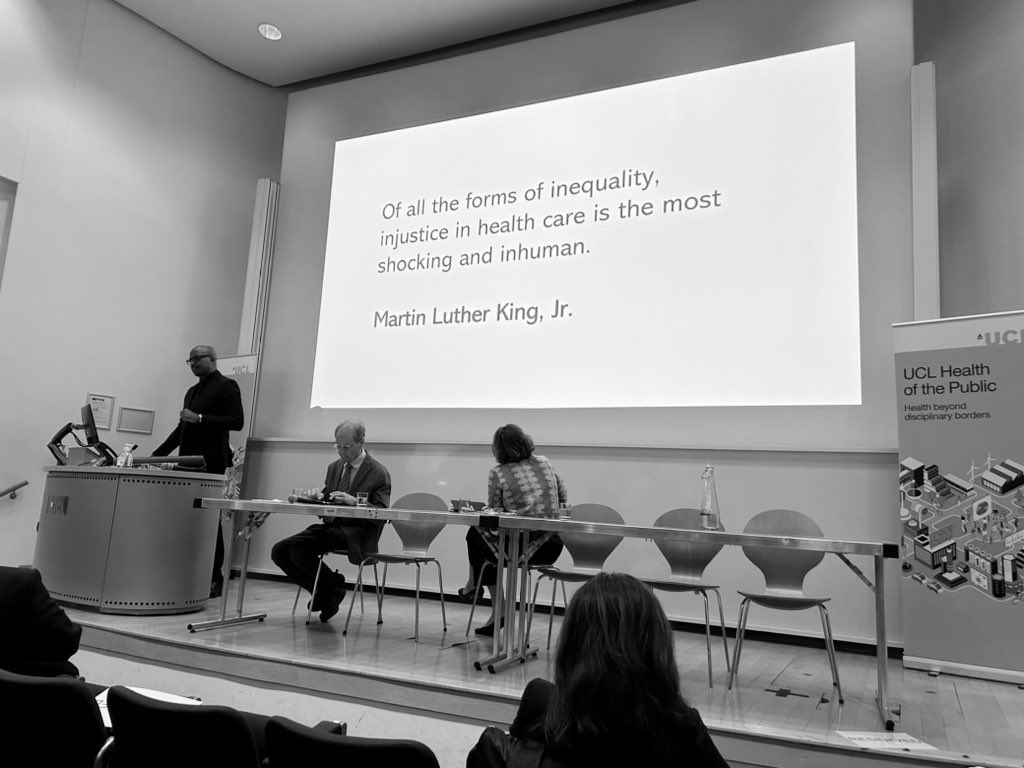 A quote that demands we each think about our role and influence in eliminating healthcare inequalities. #UHoPSymposium2023 #healthofthepublic #healthcareinequalities #nhsengland