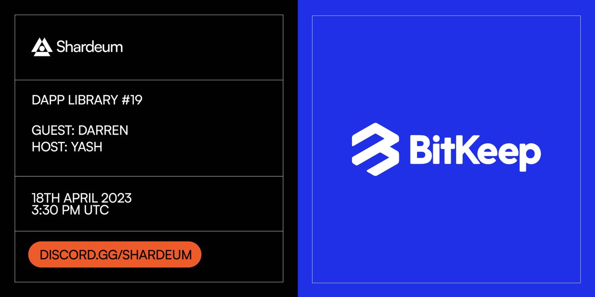 letsbuildweb3's tweet image. #DappLibrary #19: @BitKeepOS
 
@yashjhade meets @D4Darren to discuss how BitKeep users can interact with @shardeum testnet the convenience of their mobile device.

Tune in today at 3:30 PM UTC! #BuildWeb3 🚀

🔗 discord.gg/shardeum