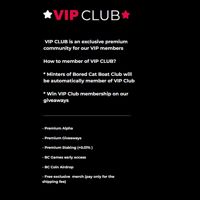 BoatClubLabs's tweet photo. βοΈVIP CLUBβοΈ
#BCLabs #BoredCrocsBC #BoredCatBC #mintingnow https://t.co/6LZsxuX4GU