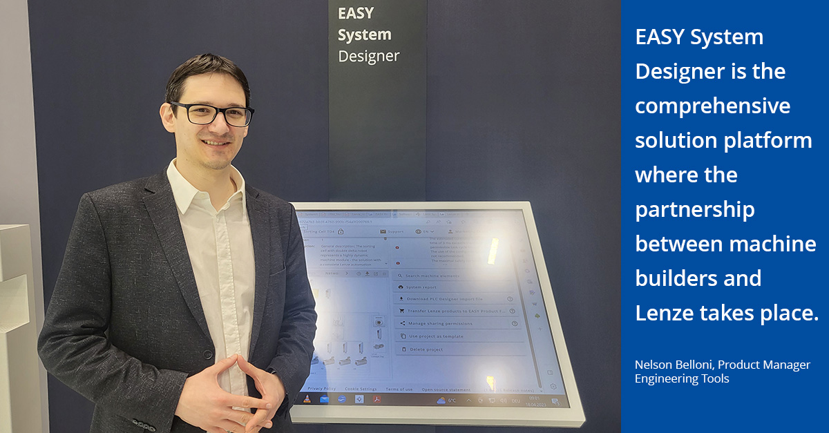 Lenze_Gruppe's tweet photo. With the right solutions to an efficient machine life cycle- Visit us at Hannover Messe in Hall 7, Booth D28

Step by and find out how the ESD helps you in the planning phase of your machine. #HannoverMesse #HM23 #OneLenze #MachineLifeCycle https://t.co/YDhIiP73GC