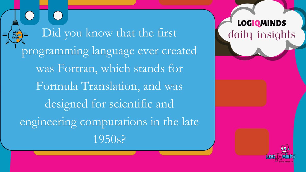 LQminds's tweet image. 🤔 Tech-savvy Tuesday trivia 🤔
.
.
#LogIQmindsDailyInsights
#CodingTrivia
#CodingFunFacts
#CodingSkills
#ProgrammingLanguages
#CodingEducation
#CodingTips
#CodingChallenge
#CodingCommunity
#STEMEducation