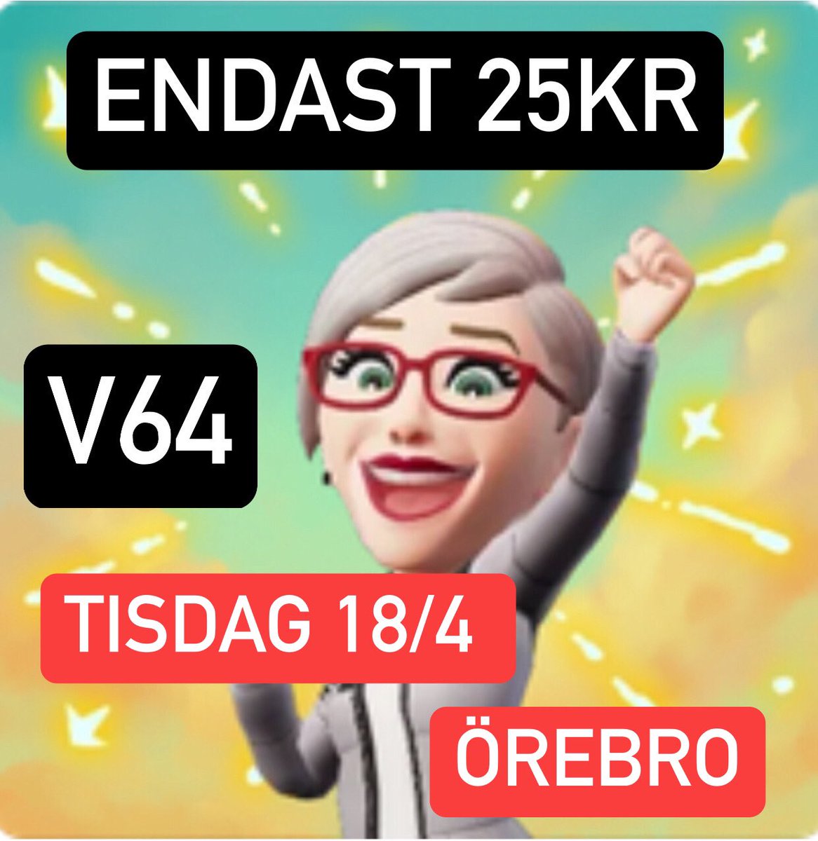 #V64 🔥🔥🔥 Endast 3 kvar 🔥🔥🔥
Tisdag är det dax för V64 Örebro.
Som vanligt följer ni försäljningen i andelens chatt.
🌸 25kr. MAX 25st.  MINST 15st
atg.se/icaorrby/spel/…