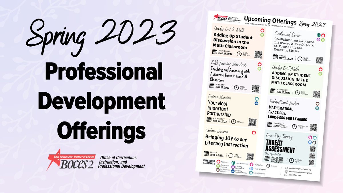 New look for the CIPD promo materials, same great professional learning! Check out a printable and clickable one sheet of the Spring 2023 offerings at ow.ly/SCXo50NL0GN