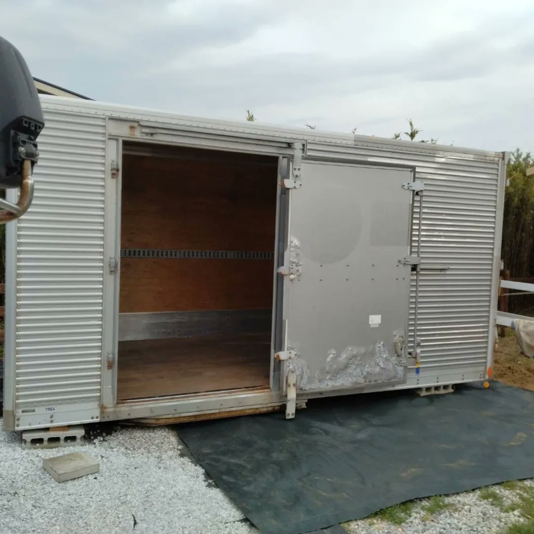 印西市】横スライド扉付き 保冷コンテナ (No.Y-245) 長さ約495cm(+冷凍