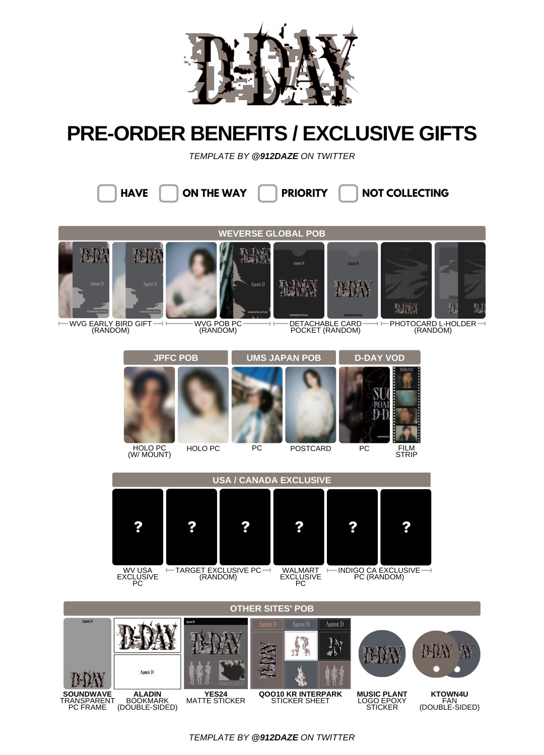 BTS SUGA AgustD ユンギ D-DAY トレカ JPFC 特典 BTS】Suga Agust D D-DAY TOUR D-DAY in Japan FC JPFC Limited