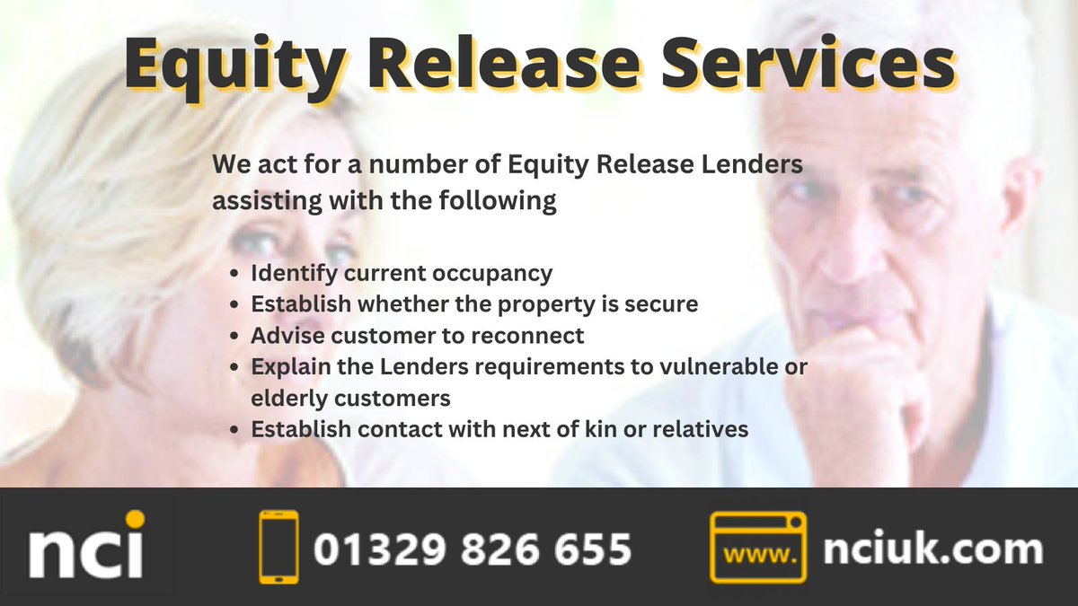 Our sensitive and professional approach is sometimes all that is needed.
Get in touch if you would like to know more about this service.
#property #equityrelease #fieldservices #loanservicing #reconnection