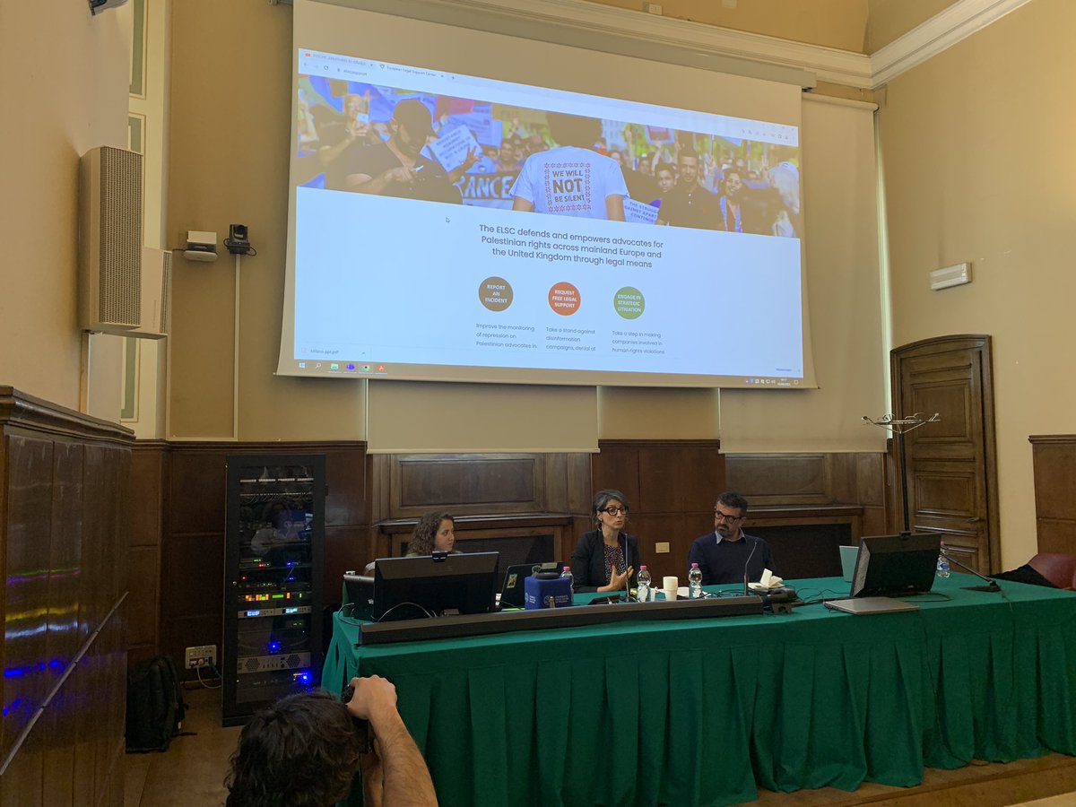 ParsiLavinia's tweet photo. @LaStatale hosting a great event on #shrinkingspaces and #Palestine. Always enriching to hear outspoken experts as @FranceskAlbs and the @elsclegal team 👏🏼 https://t.co/hkgfh4aNsl