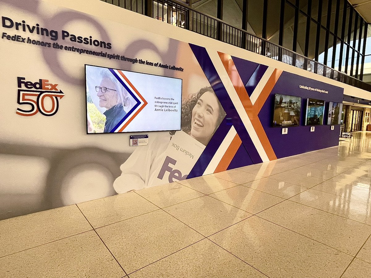 NOLANSAV's tweet photo. We are Excited to partner with @FedEx for there 50th anniversary display at the @flymemphis , be sure to check it out!  #NSD #nolanaudiovideo #FedEx50 https://t.co/KAN6nUCxtW