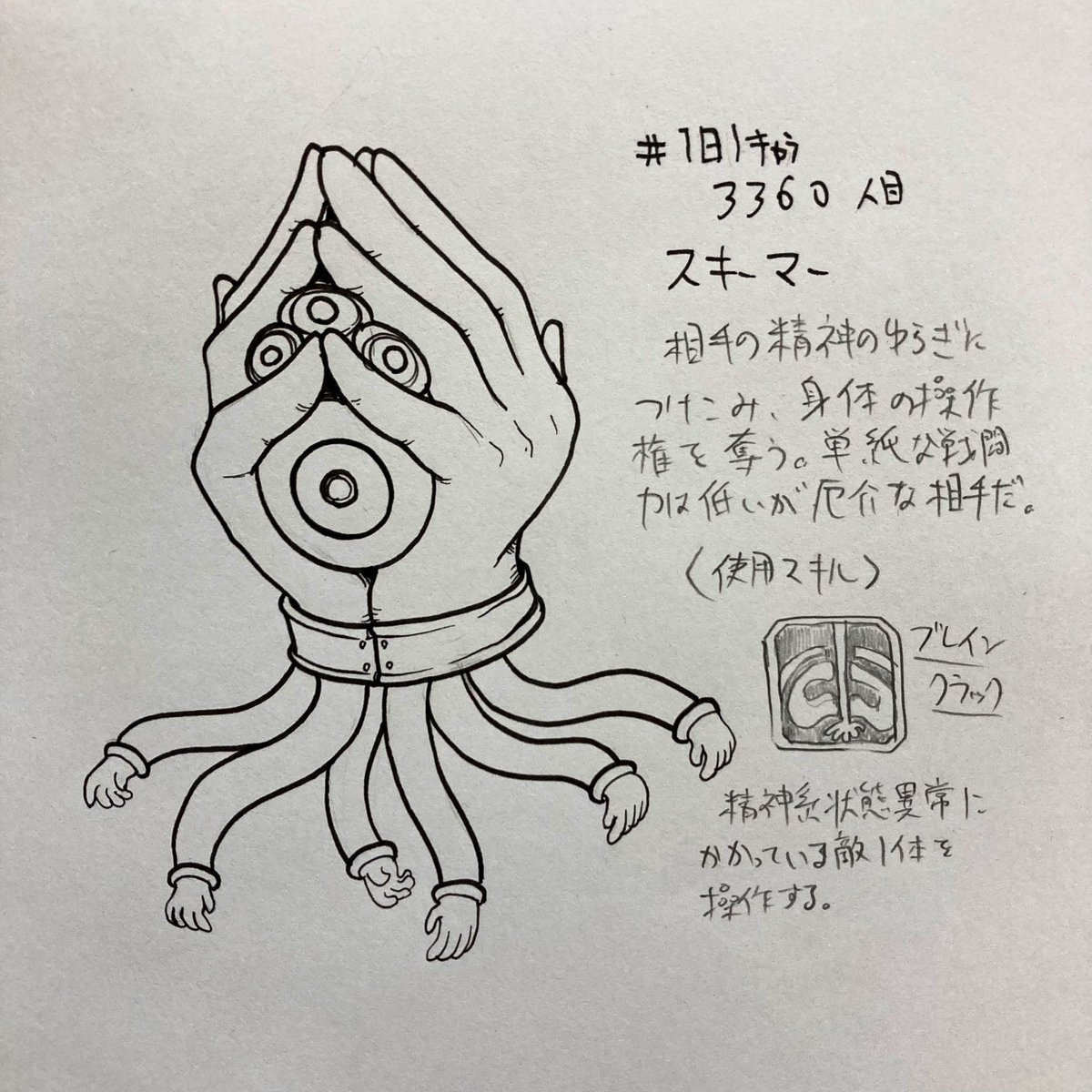 #1日1キャラ 3360人目
スキーマー…精神の隙間から覗き込むもの 