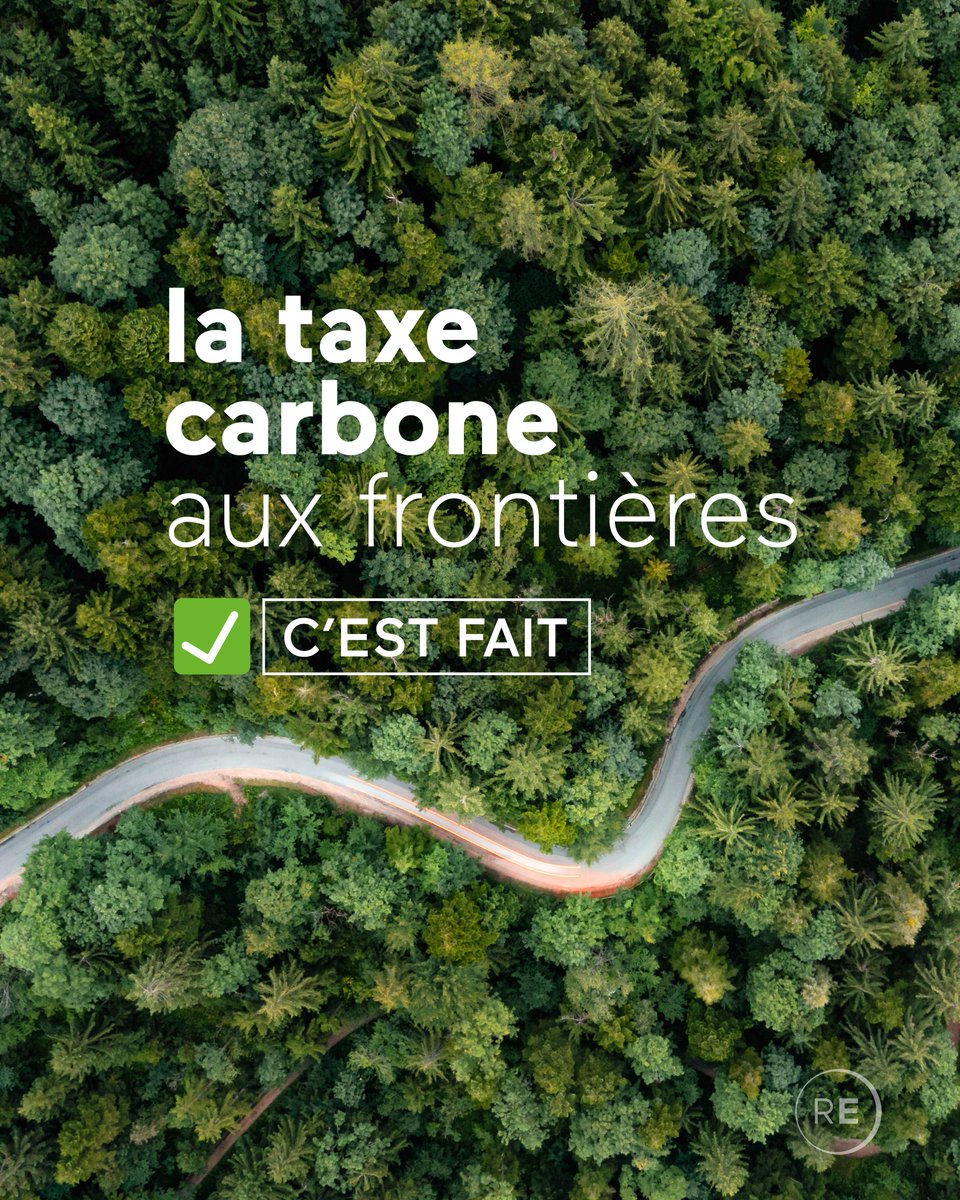 Renaissance's tweet photo. Notre maison brûle.
Et l'Europe ne regarde plus ailleurs.

C'est grâce à l'engagement de la France et sous l'impulsion d'@EmmanuelMacron que la taxe carbone aux frontières de l'Union européenne devient aujourd'hui une réalité.

L'Europe des actes, l'écologie du concret. 🇫🇷🇪🇺