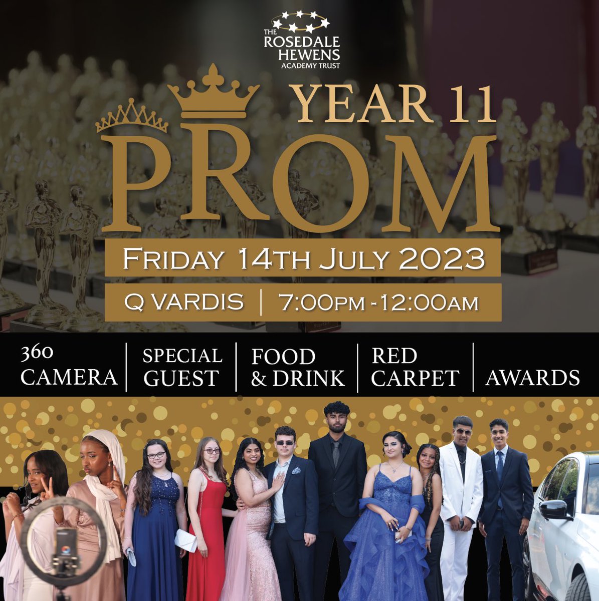 Parkside_Studio's tweet image. Owing to its huge demand in previous years, we would like to remind students to confirm their attendance and secure their places promptly for the Year 11 Prom, taking place at Q Vardis on Friday 14th July 2023.