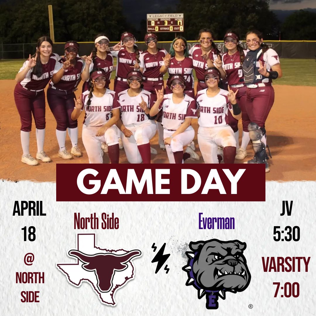 It’s Game Day &amp; the last district game before playoffs! Come out &amp; cheer them on as a win secures 1st place in district! Steers Up! 🤘🏽🥎