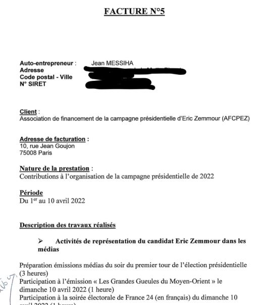 L_heguiaphal's tweet photo. Lors de sa présidentielle, Eric Zemmour a dépensé 359 000 euros en conseil en communication. Parmi les prestataires, on retrouve Damien Philippot (PSCIS) qui facturait 12 K par mois ses services ou encore… Jean Messiah - environ 80e de l’heure pour afficher son soutien au Z https://t.co/l8F1uHtzyf