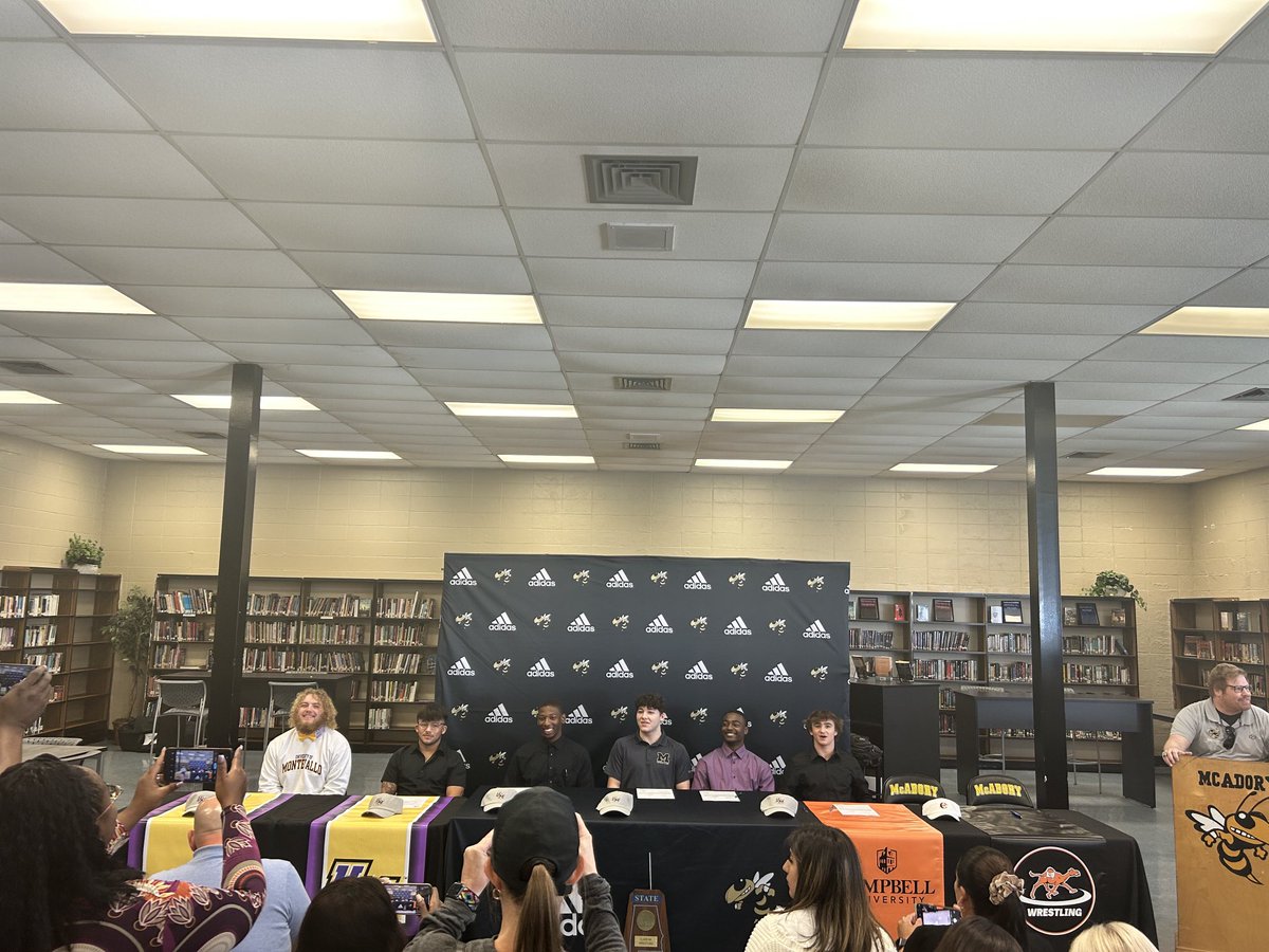 KairosHolmes's tweet photo. Congratulations to our State Championship Wrestlers on a tremendous season. 6 students athletes will be signing scholarships to continue their education. https://t.co/v6UVdXGaNk