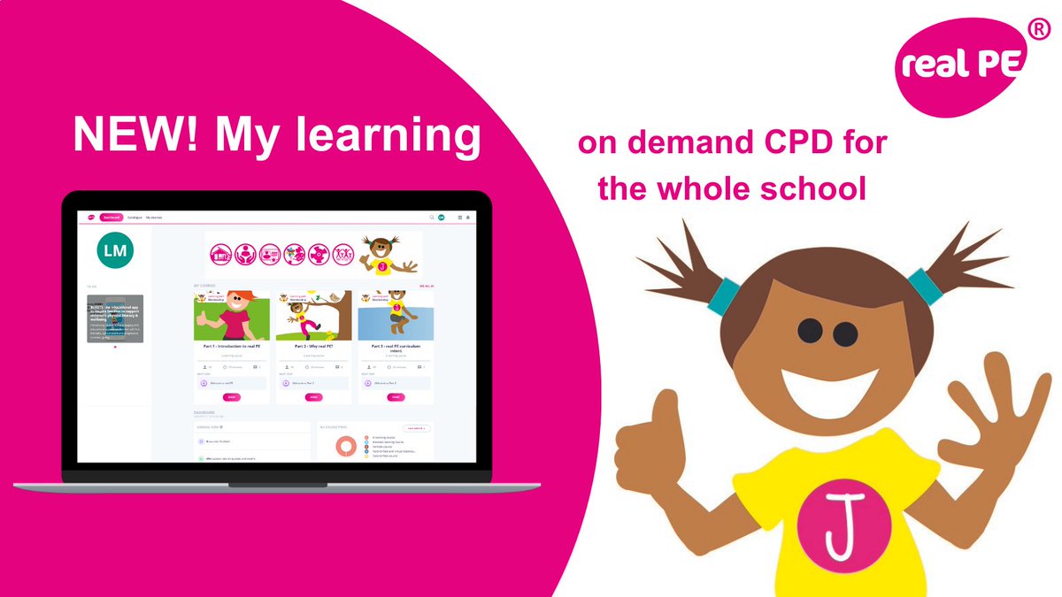 My learning is now live for all #realPE members!

Subject Leaders &amp; teachers can access on demand CPD on your real PE platform to build their confidence, knowledge &amp; skills in their own time &amp; at their own pace!

Start your training today!

#PrimaryPE #CPD #PhysEd #PE