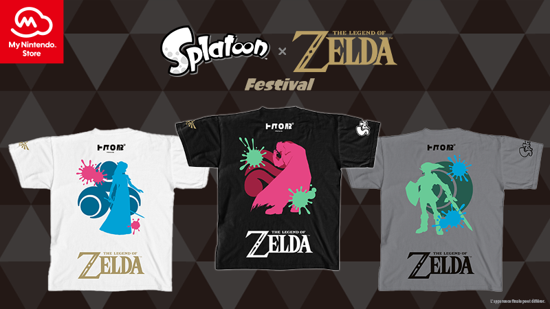 NintendoStoreFR's tweet photo. Vous aspirez plutôt à la force, à la sagesse ou au courage ? 

Affichez vos couleurs avec ces t-shirts du festival spécial Splatoon × The Legend of Zelda, maintenant disponibles en précommande !

🛒: https://t.co/d58KSjTnW8 https://t.co/ZxB34VcwA1
