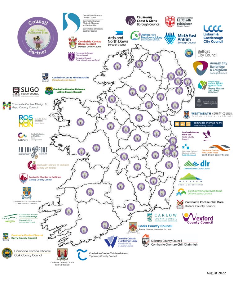 As of March 2023, *every* local authority and council on the island of Ireland has become a partner to the All-Ireland Pollinator Plan!! 
This is AMAZING <a href="/PollinatorPlan/">All-Ireland Pollinator Plan</a>  
pollinators.ie/councils/counc…
