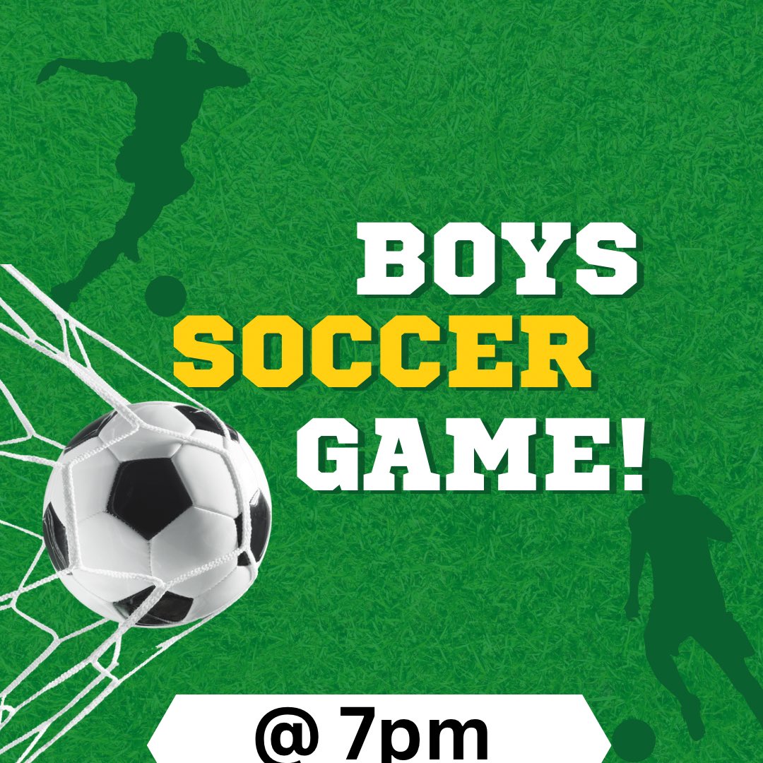 Home tennis match and a home boys soccer game tonight! Good luck to everyone competing!