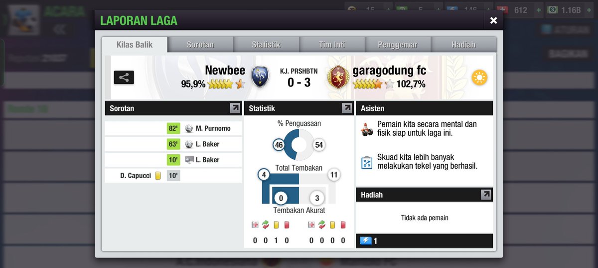 Round 18 @Liga3TEI
Vs <a href="/lebaahbaru/">Newbee</a>
good game
#ltei 
#TopEleven
#Balobar