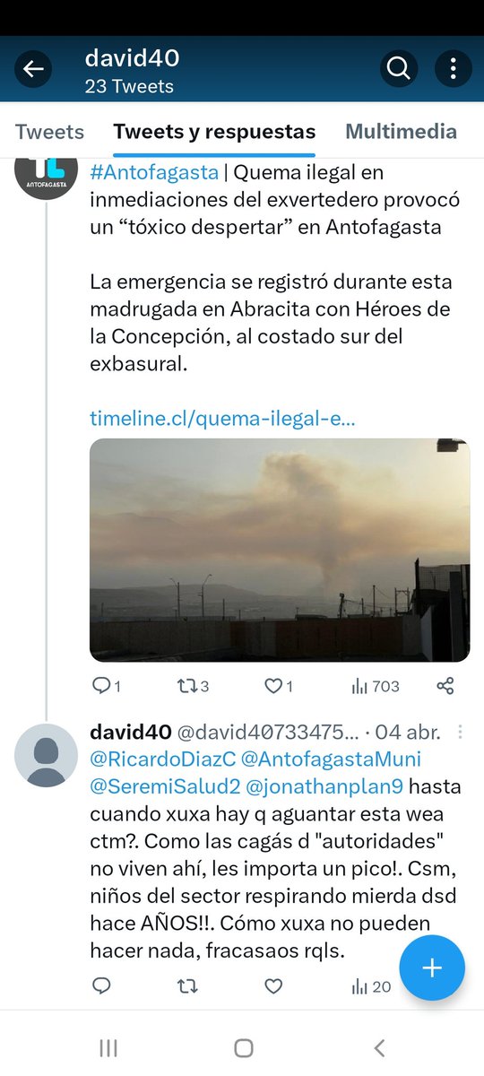 david4073347534's tweet photo. @AntofagastaTV @RicardoDiazC @AntofagastaMuni @SeremiSalud2 @jonathanplan9 Agarralos a xuxa limpia es poco a estos parásitos qls. Hasta cuándo mierda enferman a la gente?. Es su responsabilidad aweonaos!
Esta cagá contribuye indirectamente a la muerte d ancianos y contaminando a miles de niños. https://t.co/euTQEinyF4