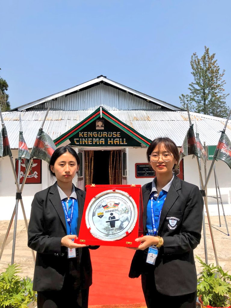 prodefkohima's tweet photo. SUO Kenlumle of St. Joseph's College affiliated to 1 Girls Battalion NCC, #Kohima received First Prize in Northern Sentinels Inter College Debate Competition:2023 held today. 
#girlpower 
#WomenEmpowerment
@HQ_DG_NCC @nccner https://t.co/9LIfUgLTnZ