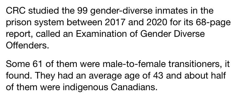 tatelowe5's tweet photo. @movn2uruguay @stephenboner @jesuismari3 @MrAndyNgo Perfect example. Lots of data purposefully without context. They are using the statistics for all “gender diverse inmates” over a several year period with a sample size of 99 people. Those 99 were picked from high security prisons where the TOTAL population has similar numbers. https://t.co/GxYPwmtffh